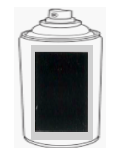 Aérosol Noir brillant 400ml x 4