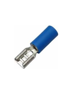 Cosse femelle plate bleue 6.3 x 0.8 (50)