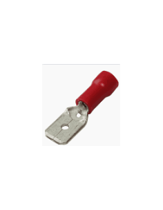 Cosse mâle plate rouge 6.3 x 0.8 (50)