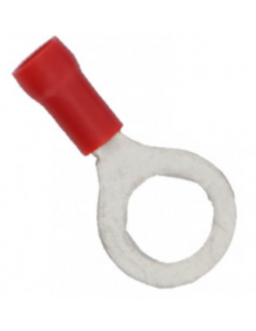Cosse ronde M6 Rouge (Blister de 10)