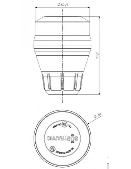 Micro gyrophare à Led sur mât