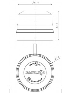 Micro gyrophare à Led aimanté 2