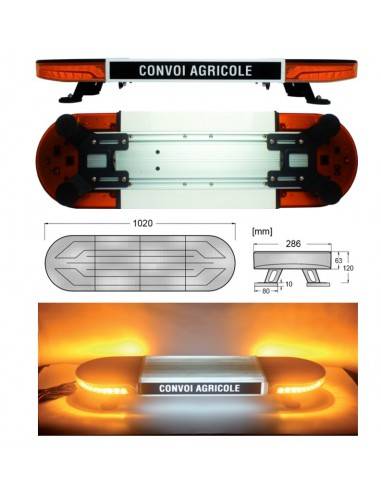 Rampe LED de signalisation magnétique sans fil