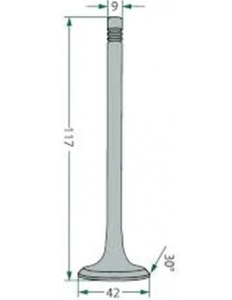 Soupape admission 42x9x117 30°